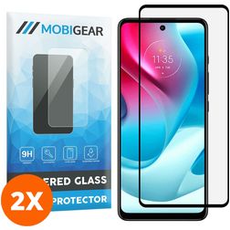 Mobigear Premium Motorola Moto G60s Szkło hartowane Ochrona ekranu - Kompatybilna z etui - Czarny (2 szt.)