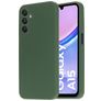 Mobiparts Samsung Galaxy A15 Silikone Bagsidecover - Forest Green