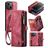 CaseMe 008 iPhone 13 Case Detachable 2-in-1 Wallet Case Wallet - Red