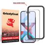 GrizzlyCoat Easy Fit iPhone 15 Pro Härdat glas Skärmskydd - Skalvänligt + Monteringsram - Svart
