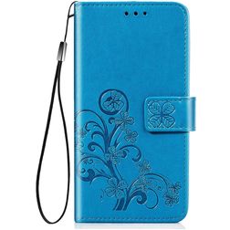 Mobigear Clover Samsung Galaxy A21s Wallet case - Blue