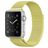 Mobigear Color Loop Maglia milanese Apple Watch Cinturino Chiusura magnetica - 49/46/45/44 mm - Giallo