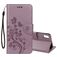Mobigear Flowers iPhone XR Cover a libro portafoglio - Viola
