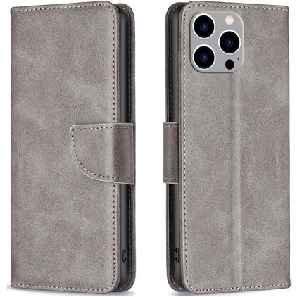 Mobigear Excellent iPhone 15 Pro Max Plånboksfodral med sedelfack - Grå