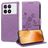 Mobigear Flowers POCO X6 Pro Capa livro Carteira - Roxo