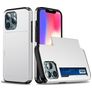 Mobigear Card iPhone 13 Pro Max Hard Case Back cover Shockproof with Card Holder - White