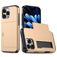 Mobigear Card iPhone 16 Pro Max Hard Case Back cover Shockproof with Card Holder - Gold