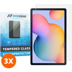 Mobigear Samsung Galaxy Tab S6 Lite Vidro temperado Película de ecrã - Compatível com capas (Pack de 3)