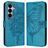 Mobigear Butterfly Samsung Galaxy A27 Wallet case - Blue