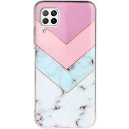 Mobigear Marble Huawei P40 Lite Flexibel TPU Skal - Tricolor