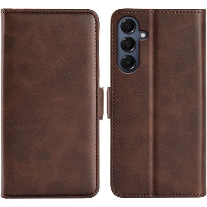 Mobigear Slim Magnet Samsung Galaxy A17 Knížkové pouzdro Peněženka - Hnědá