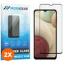 Mobigear Premium Samsung Galaxy A12 Vidro temperado Película de ecrã - Compatível com capas - Preto (Pack de 2)