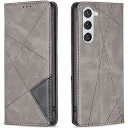 Mobigear Rhombus Slim Samsung Galaxy S24 Wallet case - Grey