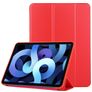 Mobigear Tri-Fold Gel iPad Air 4 (2020) TPU / Umělá kůže Knížkové pouzdro - Červená