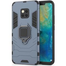 Mobigear Armor Ring Huawei Mate 20 Pro Hardcase Etui plecki Wstrząsoodporne z pierścieniem - Granatowy