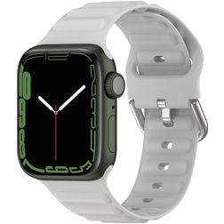 Mobigear Bumpy Silicone Apple Watch Strap Buckle closure - 42/41/40/38 mm - Grey