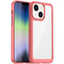 Mobigear Crystal iPhone 14 Plus Hardcase Back cover - Trasparente / Rosso