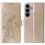 Mobigear Flowers Samsung Galaxy S24 FE Capa livro Carteira - Dourado