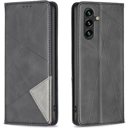 Mobigear Rhombus Slim Samsung Galaxy A56 Capa livro - Preto