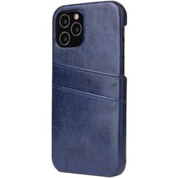 Fierre Shann Premium Card iPhone 12 Mini Back cover with Card Holder - Blue