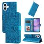 Mobigear Sunflower iPhone 17 Funda tipo libro Cartera - Azul