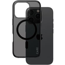 CARE by PanzerGlass Smokey iPhone 16 Pro MagSafe Hard Case Back cover - Clear / Black