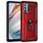 Mobigear Armor Ring Motorola Moto G60 Hard Case Back cover Shockproof with Ring Holder - Red