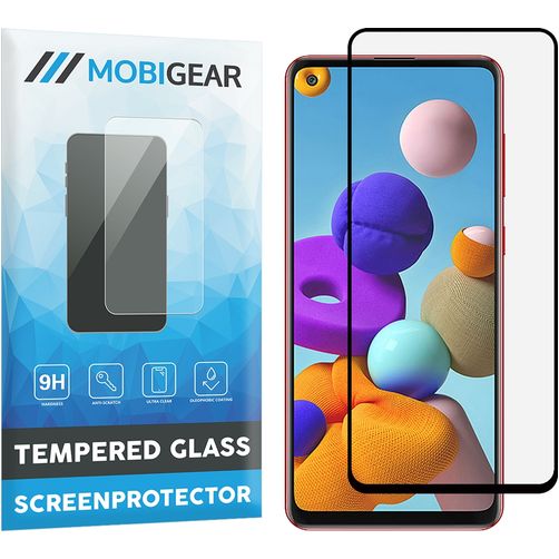 Mobigear Premium Samsung Galaxy A21s Szkło hartowane Ochrona ekranu - Kompatybilna z etui - Czarny