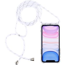 Mobigear Lanyard iPhone 11 TPU flexible Funda con cuerda - Transparente / Blanco