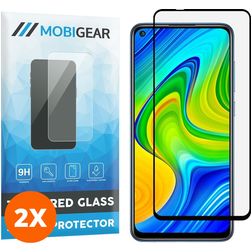 Mobigear Premium Xiaomi Redmi Note 9 Cristal templado Protector de pantalla - Compatible con fundas - Negro (pack de 2)