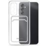 Mobilize Gelly Card Gennemsigtig Samsung Galaxy A14 Fleksibel TPU Bagsidecover med kortholder - Gennemsigtig