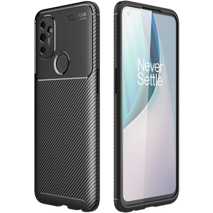Mobigear Racing OnePlus Nord N100 Flexibilní TPU Zadní kryt - Černá