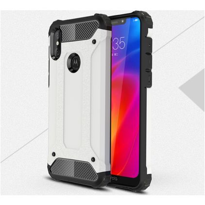 Mobigear Outdoor Motorola One Power Plástico rígido Capa traseira Antichoque - Branco