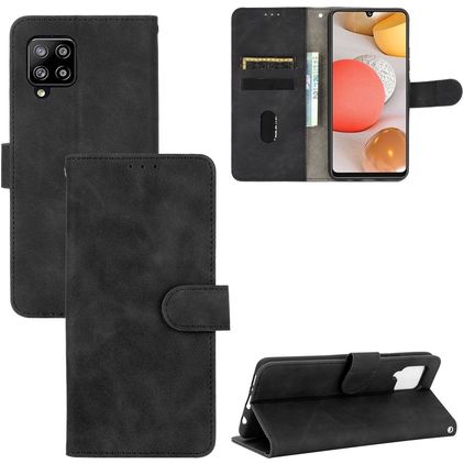 Mobigear Retro Samsung Galaxy A42 Pungetui med Seddelrum - Sort