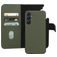 Mobiparts Samsung Galaxy A25 Funda Piel auténtica Funda tipo libro 2 en 1 con carcasa extraíble Cartera - Verde
