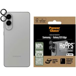 PanzerGlass Hoops Samsung Galaxy S25 Edge Panssarilasi Kameran linssinsuoja - Suojakuoren kanssa yhteensopiva - Musta