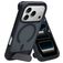 Mobiparts Hardcover iPhone 17 Pro MagSafe Tvrdý plast Zadní kryt se stojánkem - Satin Black