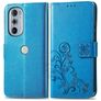Mobigear Clover Motorola Edge 30 Pro Funda tipo libro Cartera - Azul