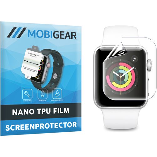 Mobigear Apple Watch - 38 mm Folia hydrożelowa TPU Ochrona ekranu - Kompatybilna z etui