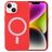 Mobigear Rubber Touch iPhone 15 Plus Silikoni MagSafe Suojakuori - Punainen