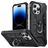 Mobigear Armor Ring iPhone 14 Pro Funda Plástico rígido Carcasa Antigolpes con anillo - Negro
