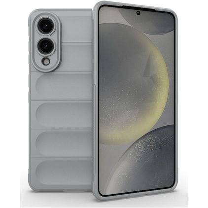Mobigear Bumpy Samsung Galaxy S25 Edge TPU flexível Capa traseira - Cinzento