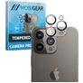 Mobigear iPhone 16 Pro Vidro temperado Película da câmara - Compatível com capas