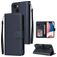 Mobigear Wallet iPhone 14 Pungetui med Seddelrum - Marineblå