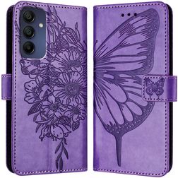 Mobigear Butterfly Samsung Galaxy A16 Lompakkokotelo + Setelitasku - Violetti
