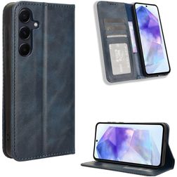 Mobigear Sensation Samsung Galaxy A35 Cover a libro portafoglio - Blu