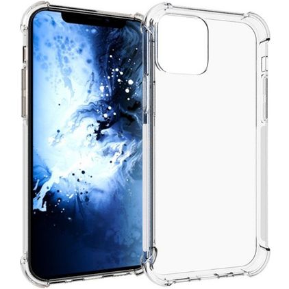 Mobigear Cushion Transparente iPhone 12 Mini TPU flexível Capa traseira Antichoque - Transparente