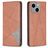 Mobigear Rhombus Slim iPhone 15 Plus Funda tipo libro - Marrón