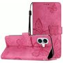 Mobigear Butterfly iPhone 17 Funda tipo libro Cartera - Rojo
