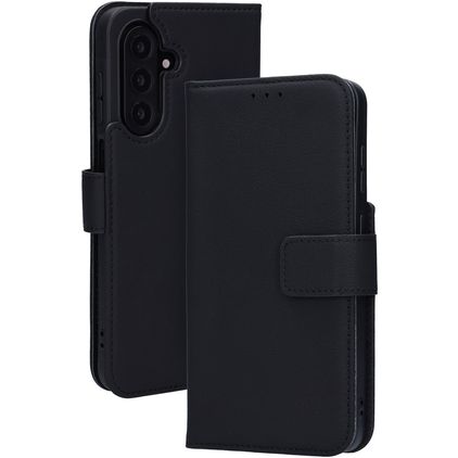 Mobiparts Wallet Samsung Galaxy A17 Vera pelle Cover a libro portafoglio - Nero